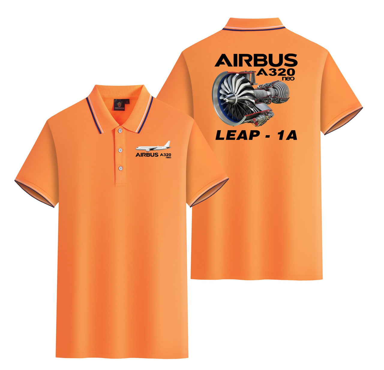 Airbus A320neo & Leap 1A Designed Stylish Polo T-Shirts (Double-Side)