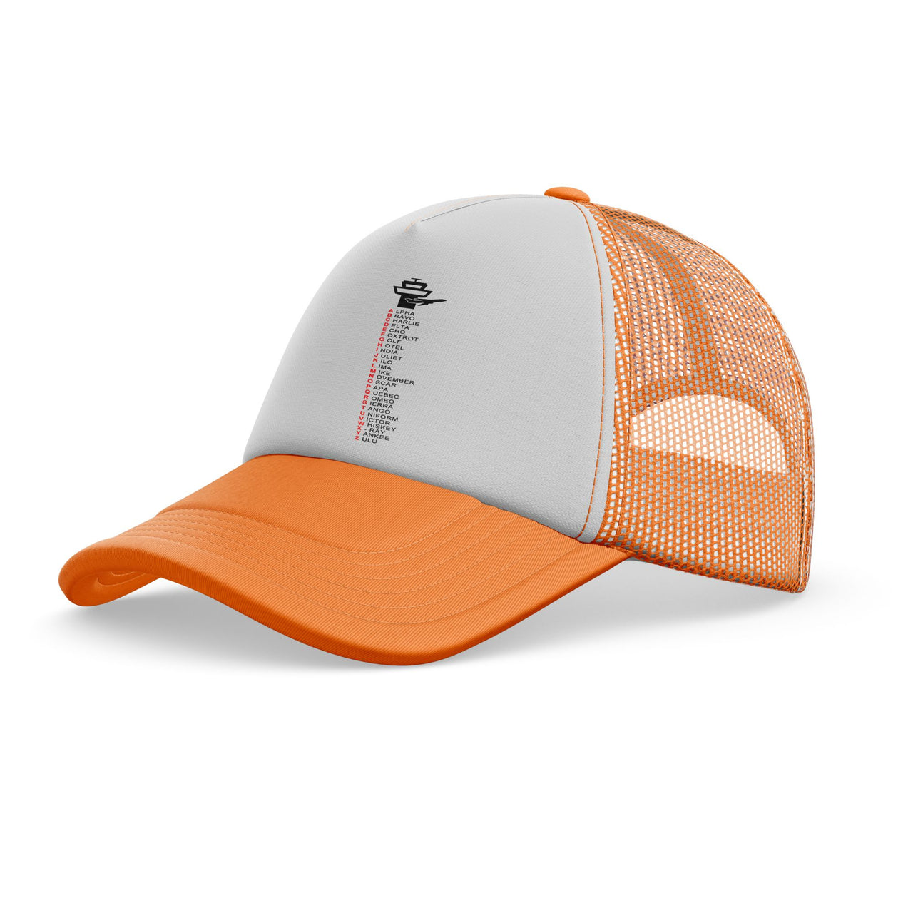 Aviation Alphabet Designed Trucker Caps & Hats