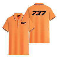 Thumbnail for 737 Flat Text Designed Stylish Polo T-Shirts (Double-Side)