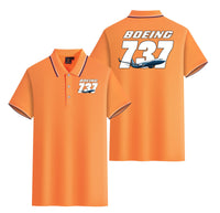 Thumbnail for Super Boeing 737+Text Designed Stylish Polo T-Shirts (Double-Side)