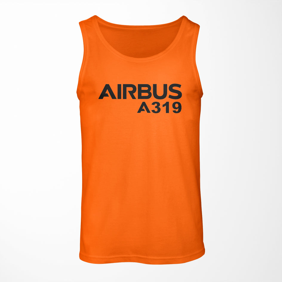 Airbus A319 & Text Designed Tank Tops