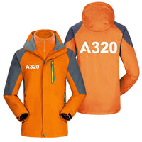 Thumbnail for A320 Flat Text Designed Thick Skiing Jackets