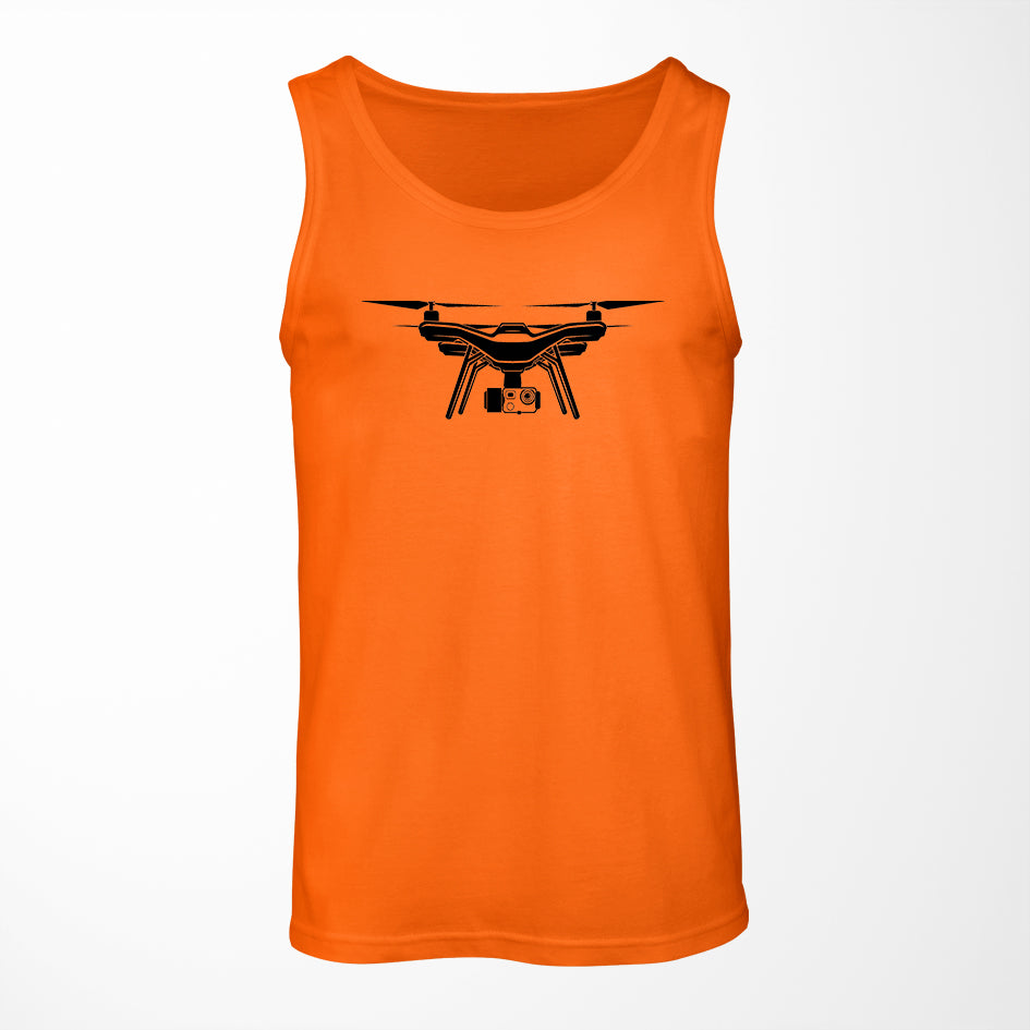 Drone Silhouette Designed Tank Tops