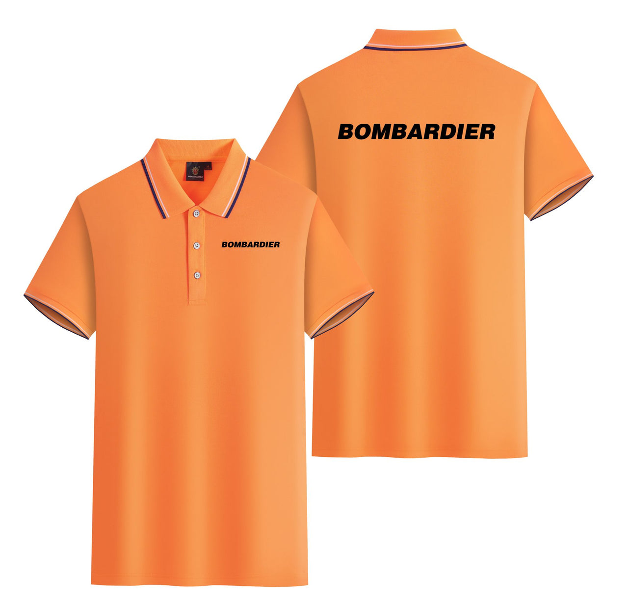 Bombardier & Text Designed Stylish Polo T-Shirts (Double-Side)