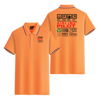 Thumbnail for Airline Pilot Label Designed Stylish Polo T-Shirts (Double-Side)