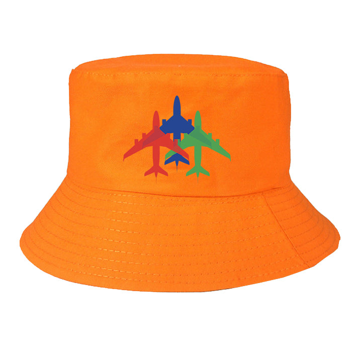 Colourful 3 Airplanes Designed Summer & Stylish Hats