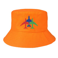 Thumbnail for Colourful 3 Airplanes Designed Summer & Stylish Hats
