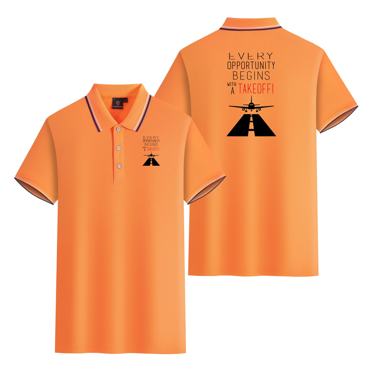 Every Opportunity Designed Stylish Polo T-Shirts (Double-Side)