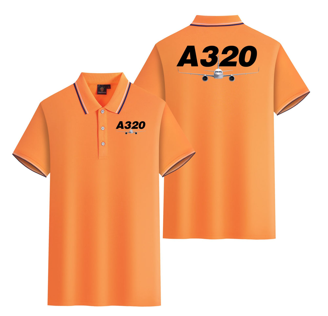 Super Airbus A320 Designed Stylish Polo T-Shirts (Double-Side)