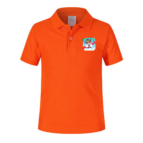 Happy Pilot Designed Children Polo T-Shirts