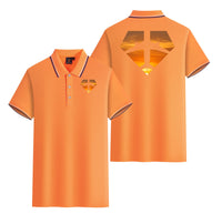 Thumbnail for Supermen of The Skies (Sunset) Designed Stylish Polo T-Shirts (Double-Side)