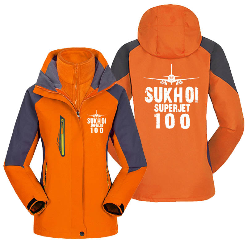 Sukhoi Superjet 100 & Plane Designed Thick "WOMEN" Skiing Jackets