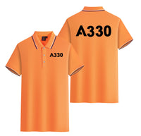Thumbnail for A330 Flat Text Designed Stylish Polo T-Shirts (Double-Side)