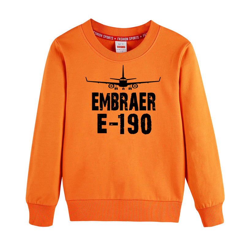 Embraer E-190 & Plane Designed "CHILDREN" Sweatshirts