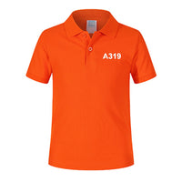 Thumbnail for A319 Flat Text Designed Children Polo T-Shirts