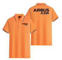 Thumbnail for Airbus A320 & Text Designed Stylish Polo T-Shirts (Double-Side)