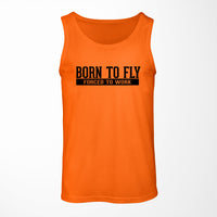 Thumbnail for Born To Fly Forced To Work Designed Tank Tops