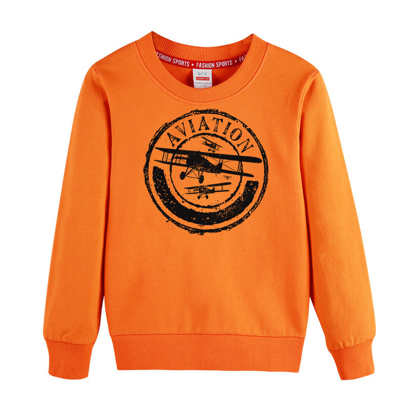 Aviation Lovers Designed "CHILDREN" Sweatshirts