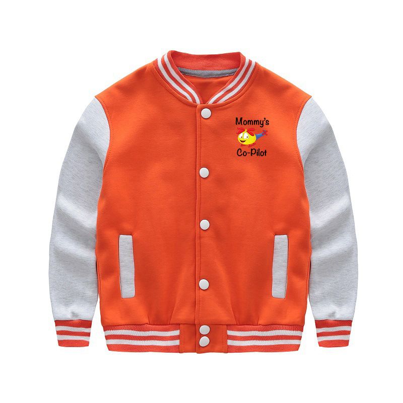 Mommy's Co-Pilot (Helicopter) Designed "CHILDREN" Baseball Jackets