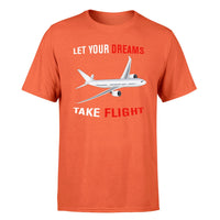 Thumbnail for Let Your Dreams Take Flight Designed T-Shirts