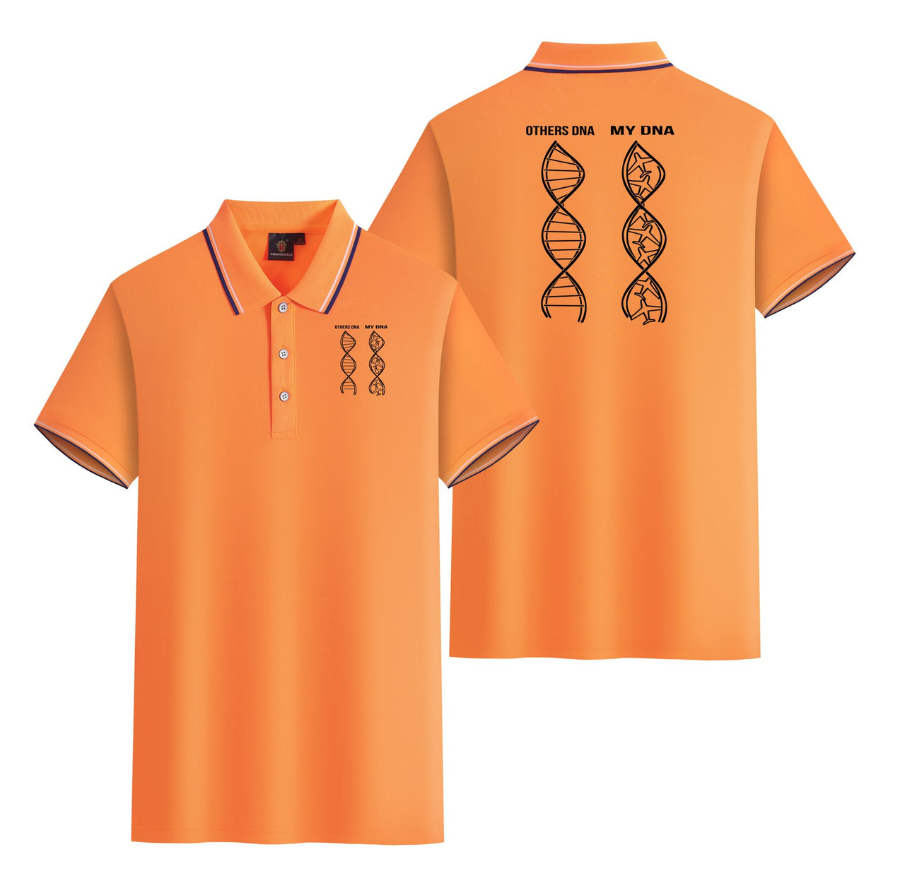 Aviation DNA Designed Stylish Polo T-Shirts (Double-Side)