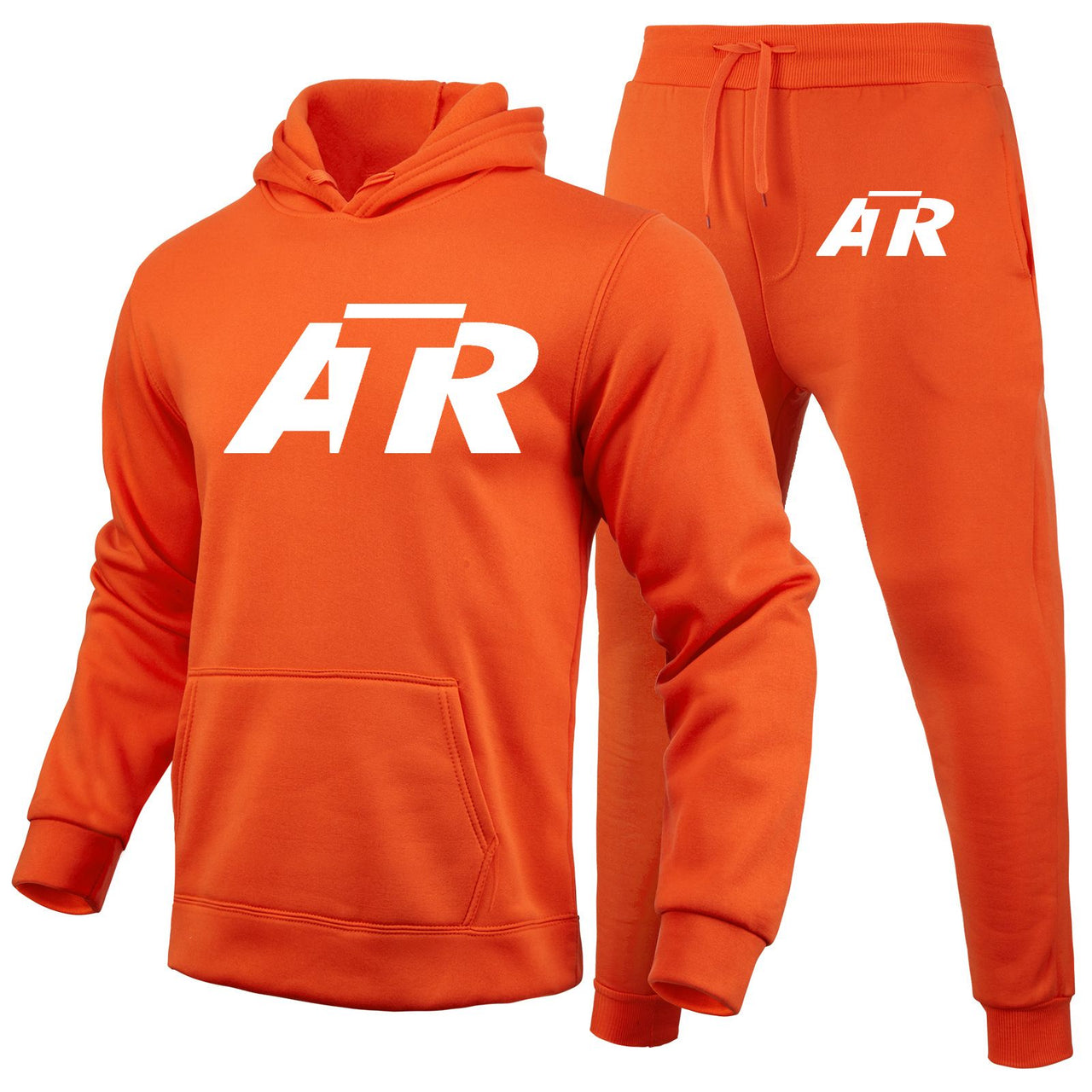 ATR & Text Designed Hoodies & Sweatpants Set