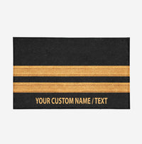 Thumbnail for Customizable Original Golden Pilot Epaulettes (4,3,2 Lines) Designed Door Mats