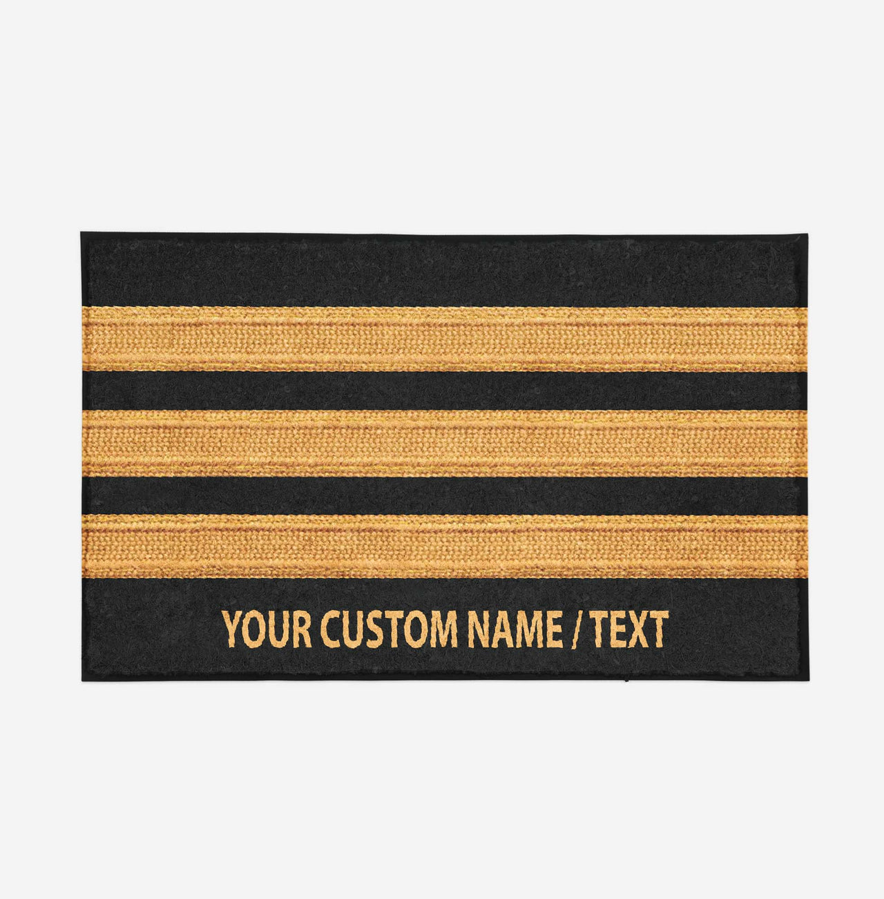 Customizable Original Golden Pilot Epaulettes (4,3,2 Lines) Designed Door Mats