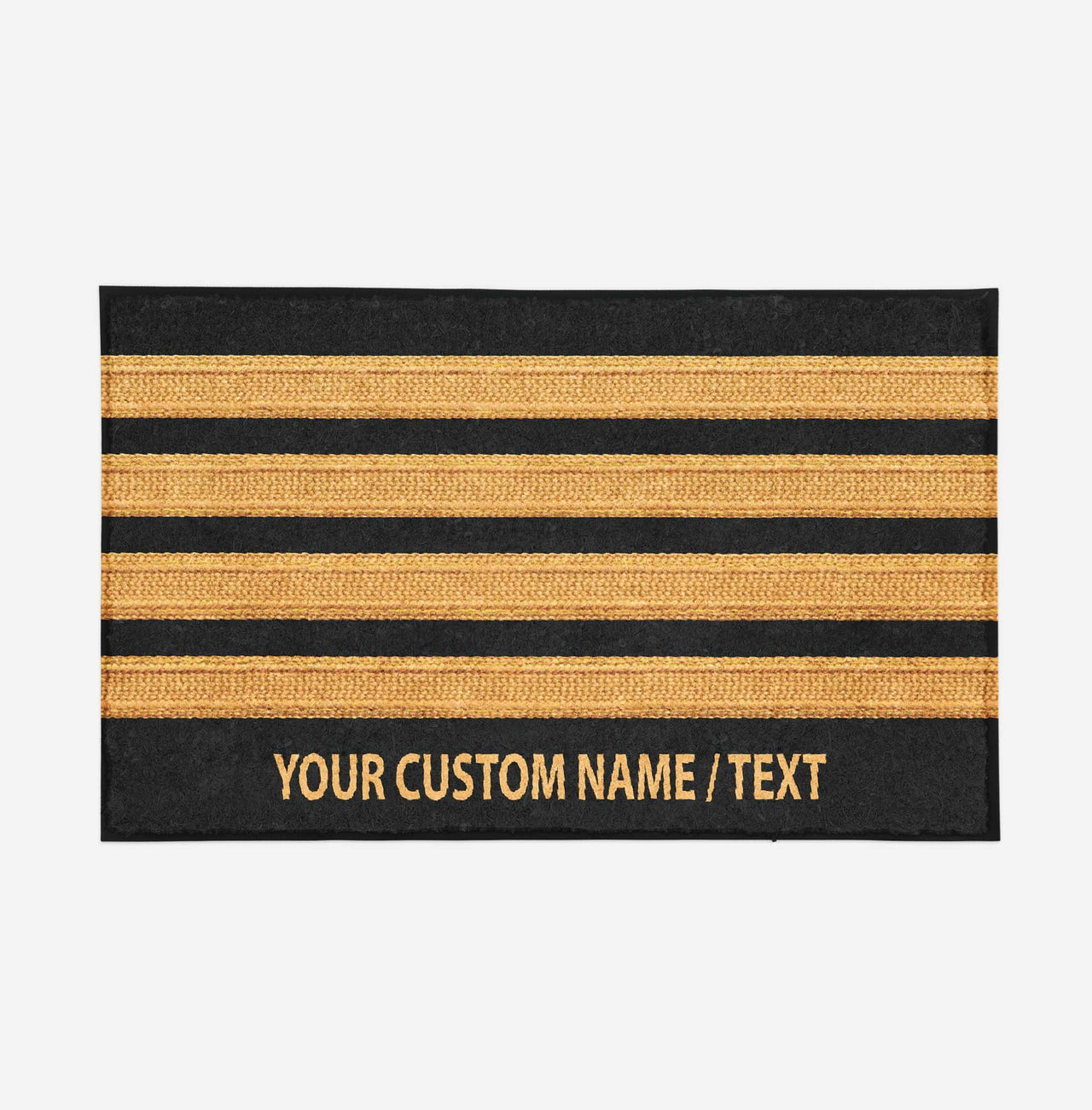 Customizable Original Golden Pilot Epaulettes (4,3,2 Lines) Designed Door Mats