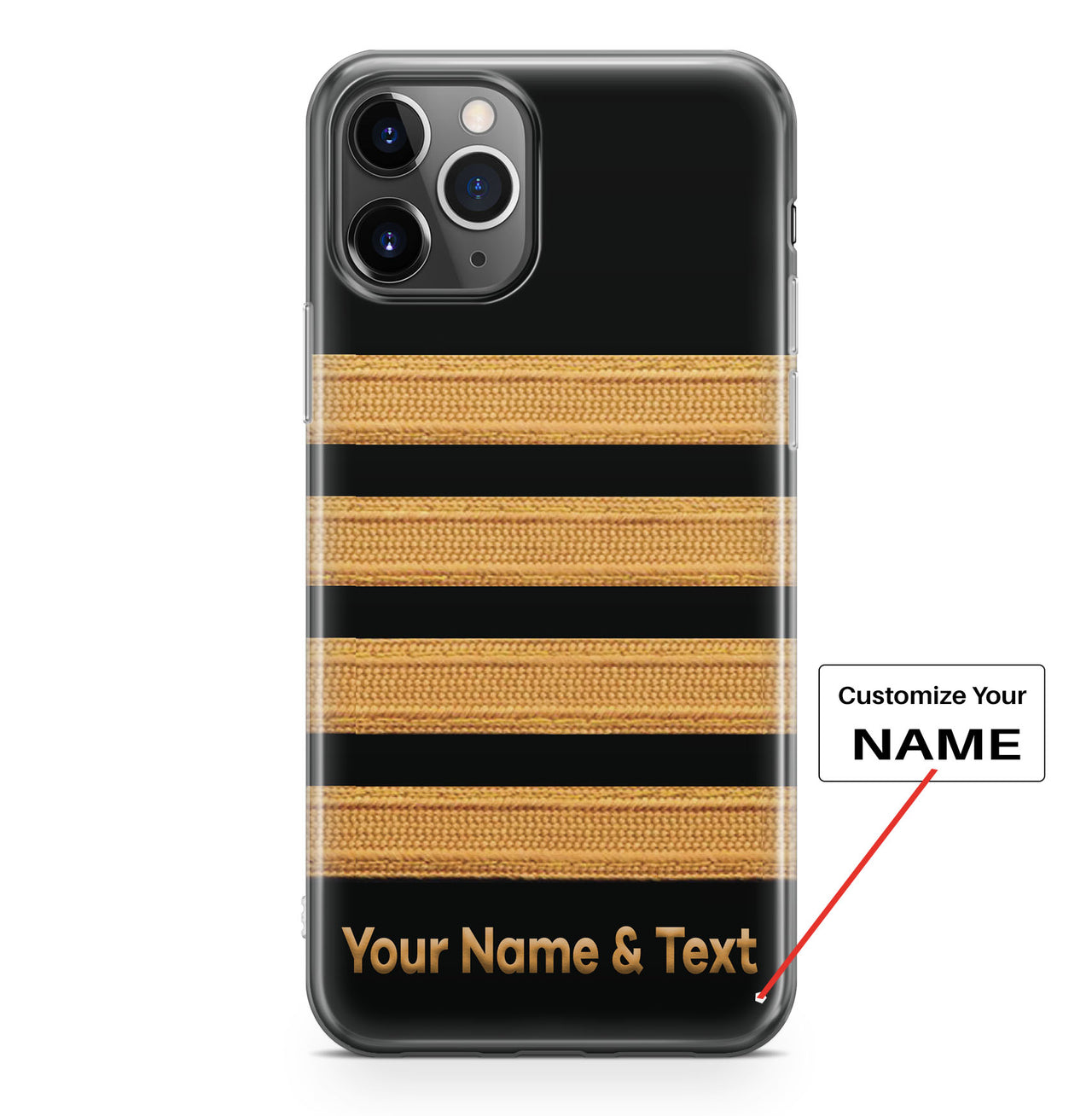 Original Pilot Epaulettes (Customizable) Designed iPhone Cases