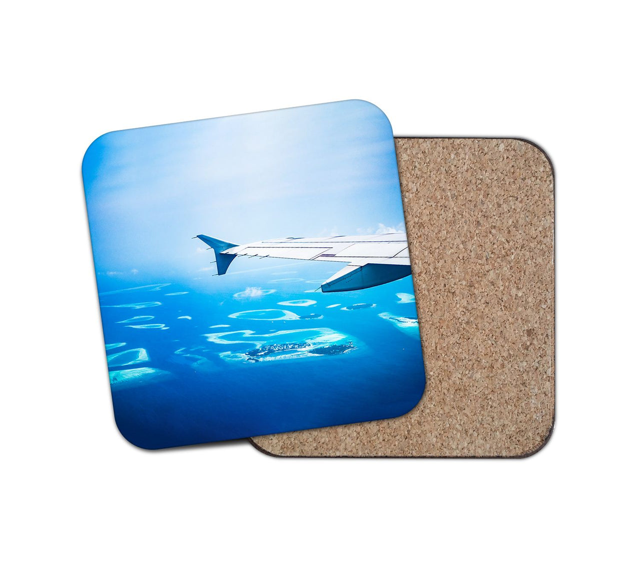Outstanding View Through Airplane Wing Designed Coasters