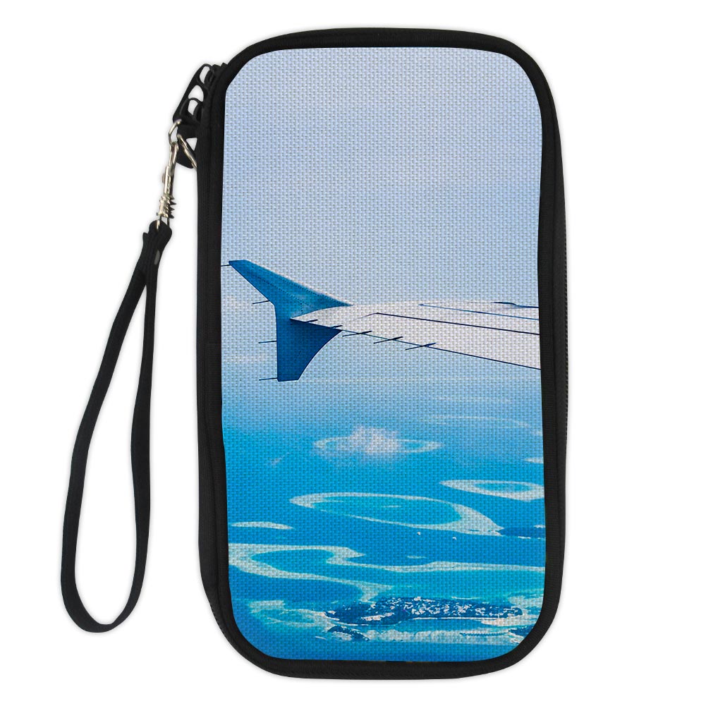 Outstanding View Through Airplane Wing Designed Travel Cases & Wallets