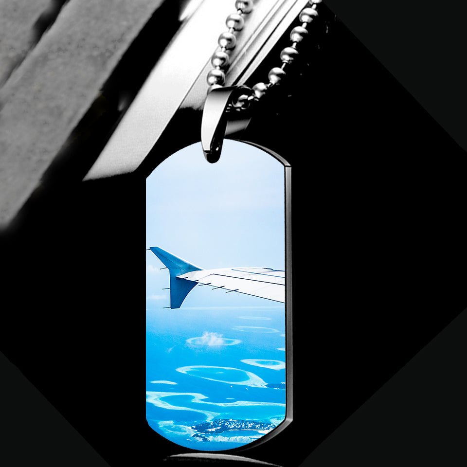 Outstanding View Through Airplane Wing Designed Metal Necklaces