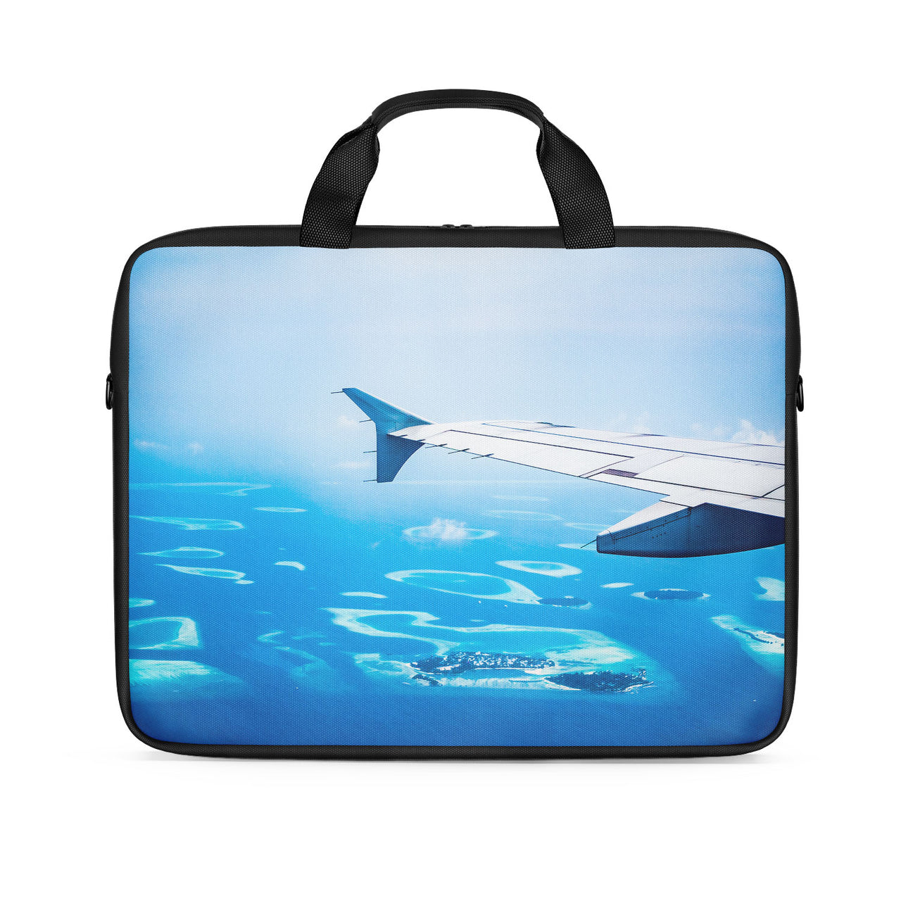 Outstanding View Through Airplane Wing Designed Laptop & Tablet Bags