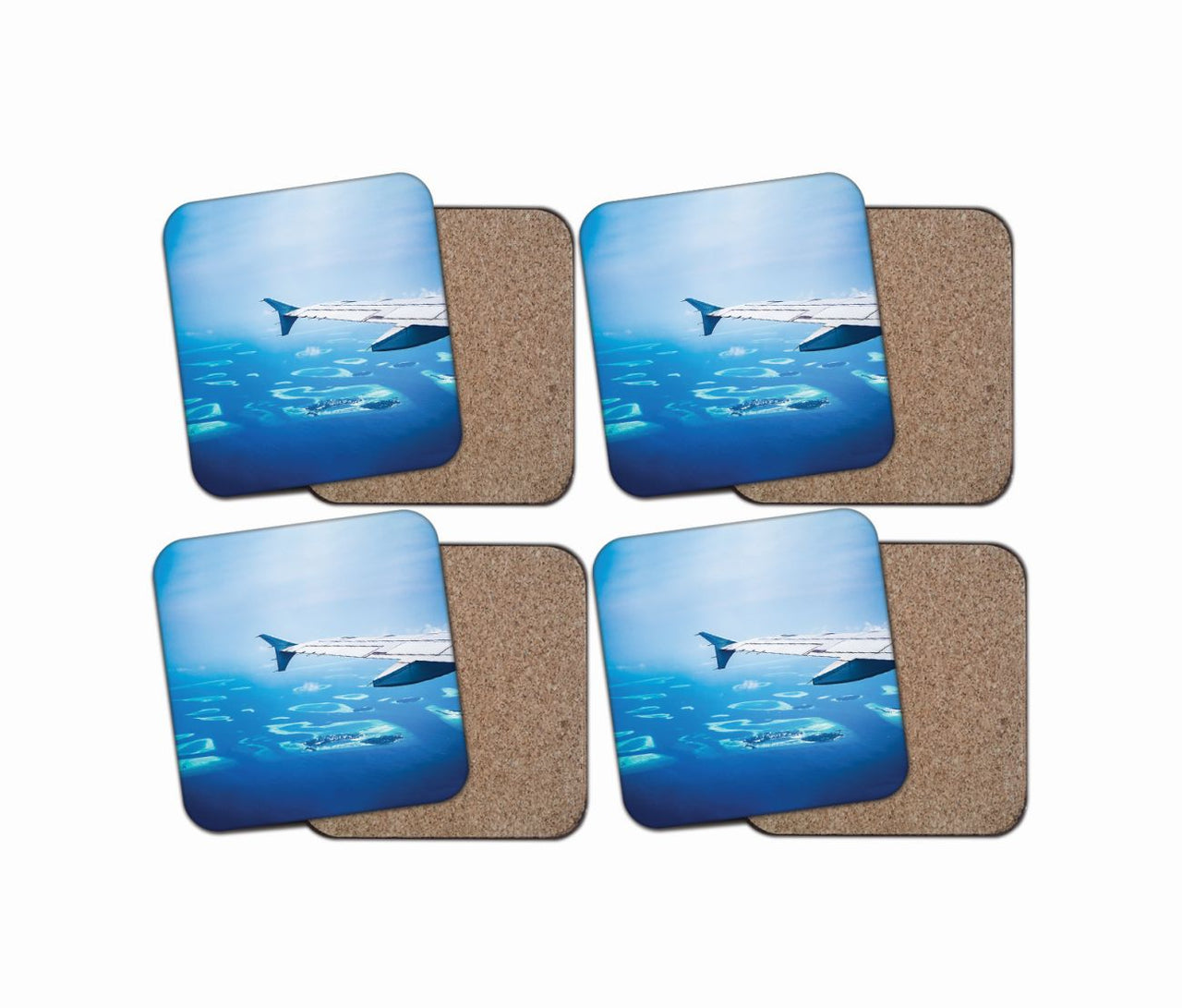 Outstanding View Through Airplane Wing Designed Coasters