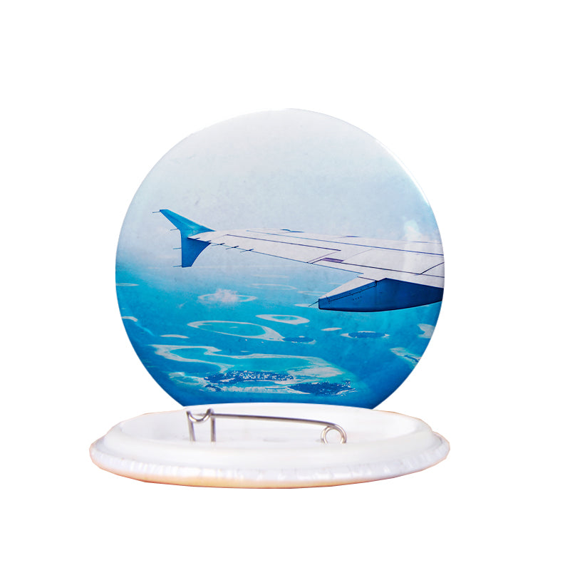 Outstanding View Through Airplane Wing Designed Pins