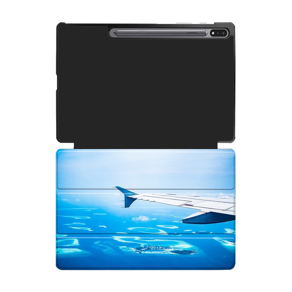 Outstanding View Through Airplane Wing Designed Samsung Tablet Cases