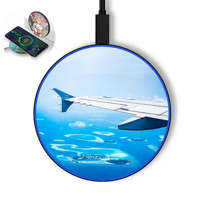 Outstanding View Through Airplane Wing Designed Wireless Chargers