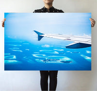 Thumbnail for Outstanding View Through Airplane Wing Printed Posters Aviation Shop 