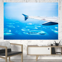 Thumbnail for Outstanding View Through Airplane Wing Printed Canvas Posters (1 Piece) Aviation Shop 