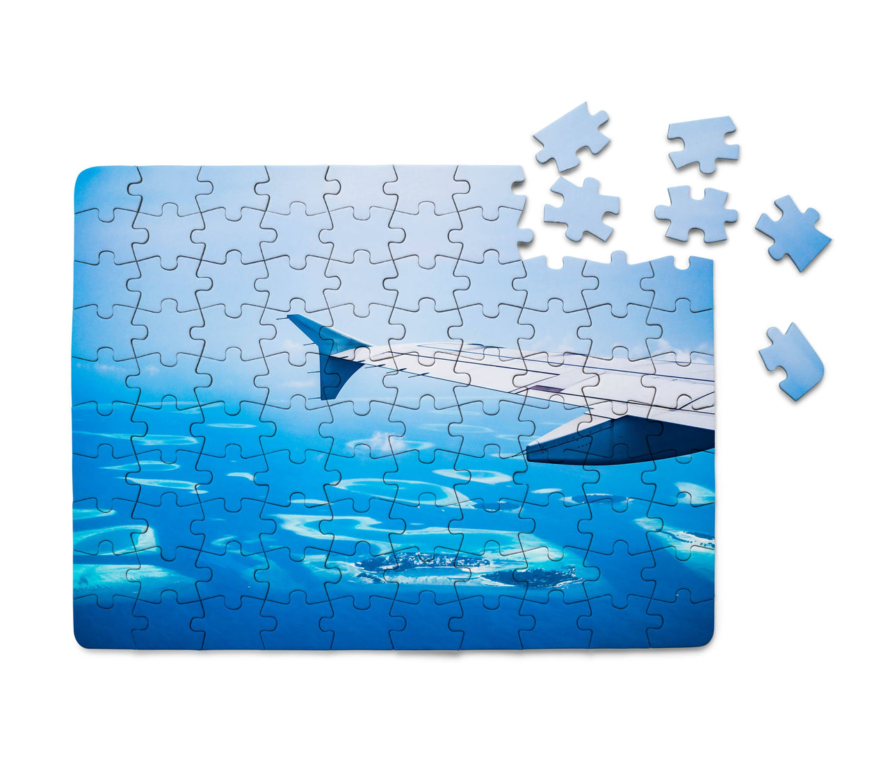 Outstanding View Through Airplane Wing Printed Puzzles Aviation Shop 