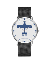 Thumbnail for Piper PA-28 Stainless Steel Strap Watches Pilot Eyes Store Silver & Black Stainless Steel Strap 