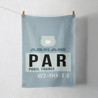 Thumbnail for PAR - Paris France Luggage Tag Designed Towels