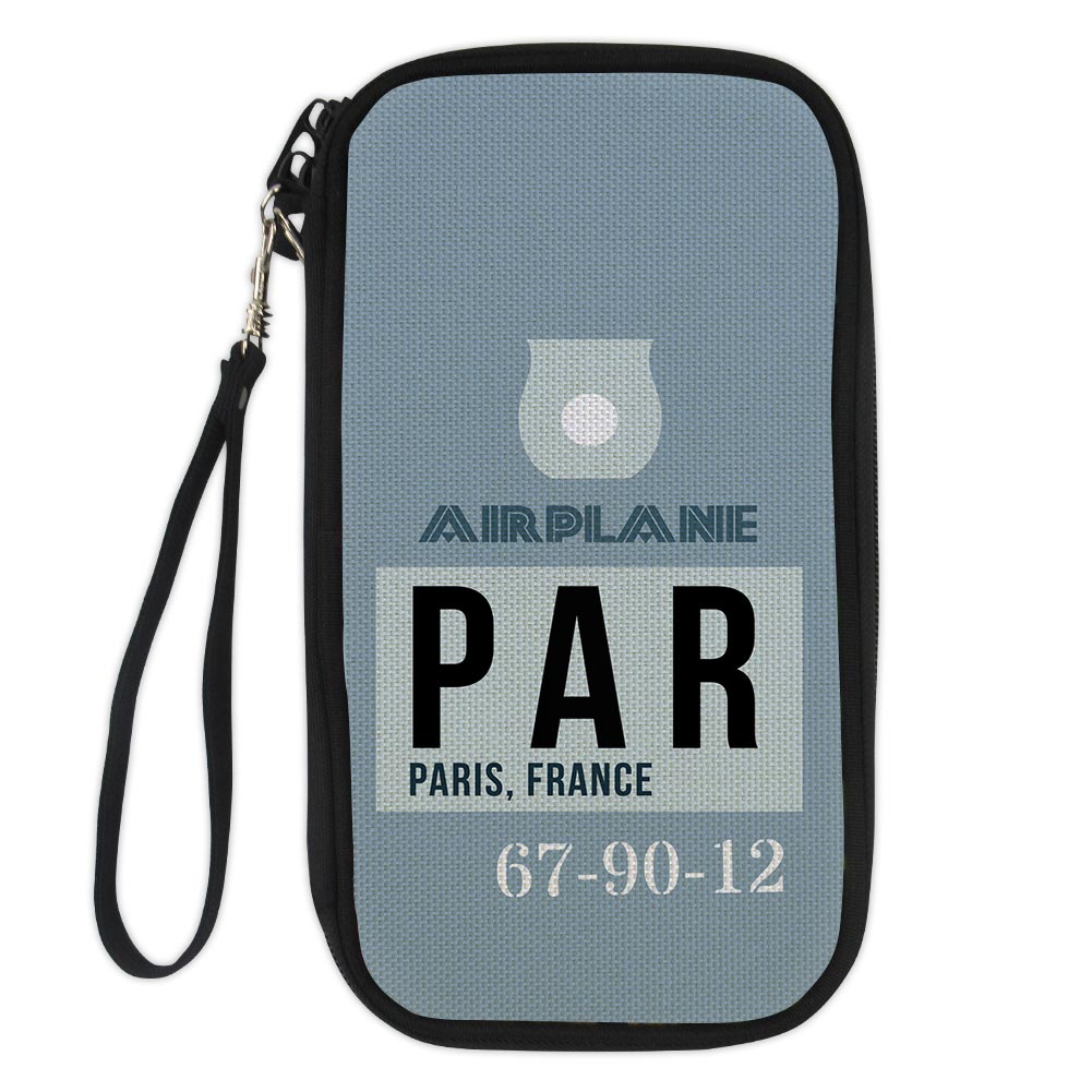 PAR - Paris France Luggage Tag Designed Travel Cases & Wallets