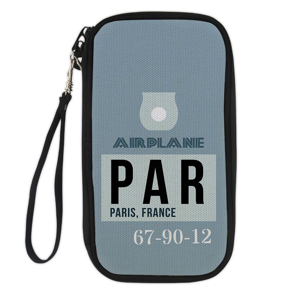 PAR - Paris France Luggage Tag Designed Travel Cases & Wallets