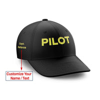 Thumbnail for Customizable Name & PILOT Text Embroidered Hats