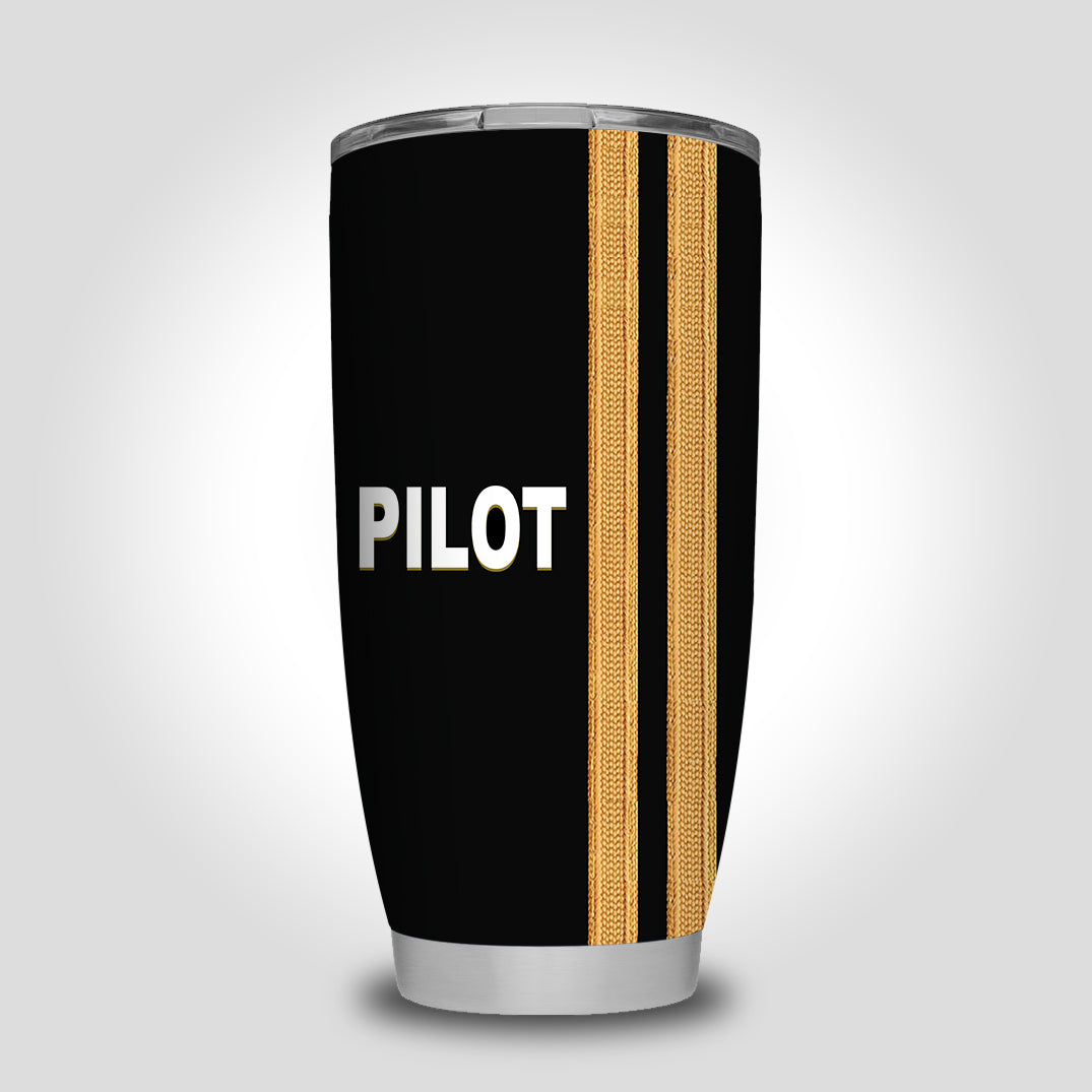 PILOT & Epaulettes 2 Lines Designed Tumbler Travel Mugs