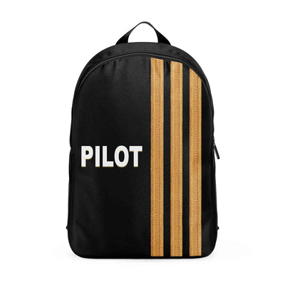 PILOT & Epaulettes 3 Lines aviation backpack in durable polyester.