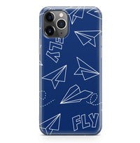 Thumbnail for Paper Airplane & Fly-Blue Designed iPhone Cases