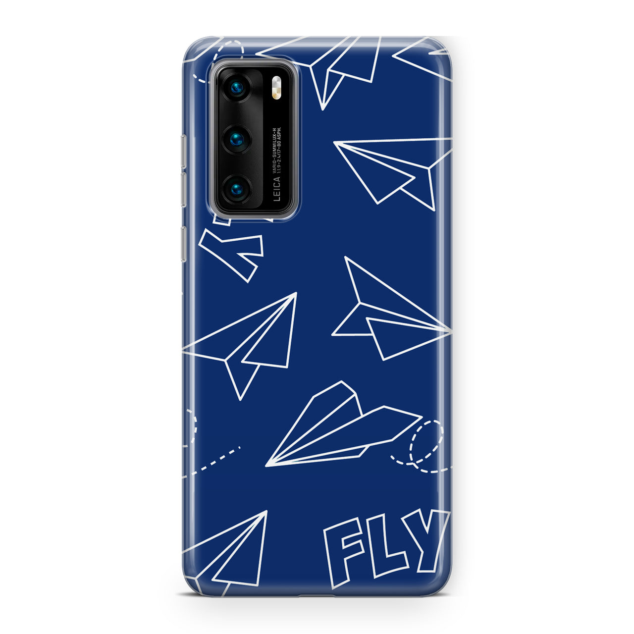 Paper Airplane & Fly-Blue Designed Huawei Cases
